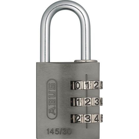 ABUS Titanium 145/30 30mm Aluminum Combination Padlock – Mechanical, High-Security Lock with Durable Construction