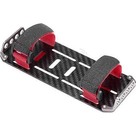 Un support de batterie pour voiture télécommandée, en fibre de carbone, compatible avec les voitures télécommandées tout-terrain SCX1-10. (1/5)