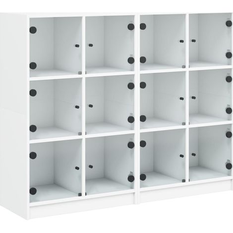 Maison Exclusive - Libreria con Ante Bianca 136x37x109 cm in Legno Multistrato