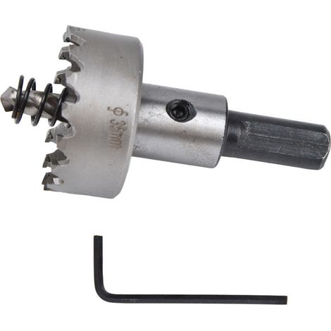 Jeu de scies cloches en carbure pour acier inoxydable et aluminium, tige triangulaire antidérapante, 35 mm, 16 dents (1/5)