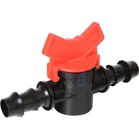 Gerilltes Ventil 16 mm für Tropfschläuche. Absperrventil für die Tropfbewässerung