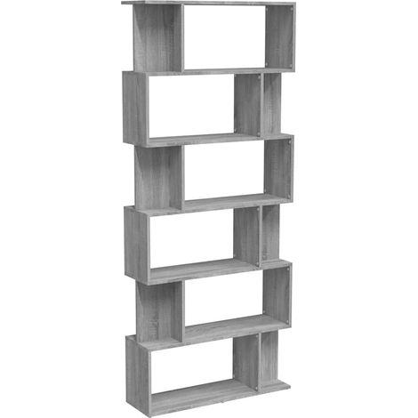 Maison Exclusive - Estantería/Biombo madera contrachapada gris So (1/5)