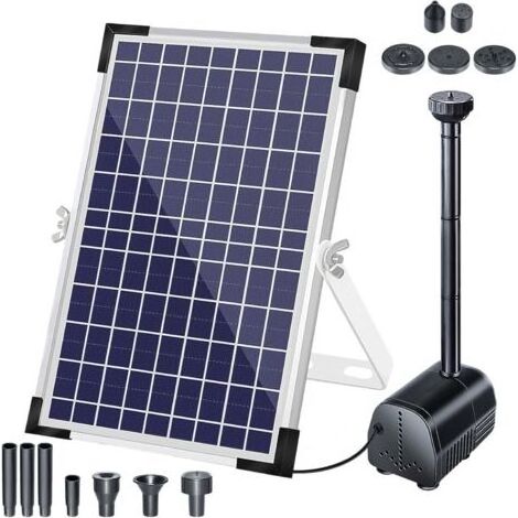 Fontaine Solaire Flottante Pour Bassin, 12 Wfontaine Exterieure De Jardin Avec 9 Buses RéGlables, DéCoration De Jardin Pour éTang, Piscine Naturelle, Bain D'Oiseaux, éCologique Pompe Bassin Solaire (1/5)