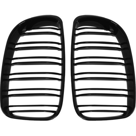 Griglia anteriore a doppia barra Rein nera lucida, ricambio per alcuni modelli E81, E87, E82, E88, 120I, 128I, 130I e 135I (2007-2011).