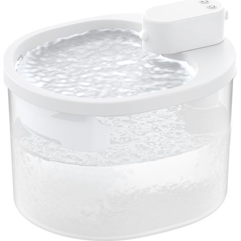 Fontaine À Eau Pour Animaux - 2,5 L - Filtre 5 Étapes - Pompe Silencieuse - Détecteur De Mouvement - Pour Chats Et Chiens (1/5)