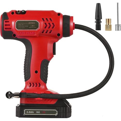 20V Akku-Reifenfüller, 150 PSI, tragbarer LCD-Luftkompressor, elektrische Reifenpumpe mit digitaler Druckanzeige
