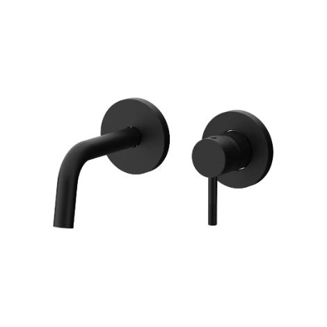 Set esterno per miscelatore incasso lavabo nero, bocca 123mm. Paffoni serie Jolly JLBOX104NO70 Nero (1/2)