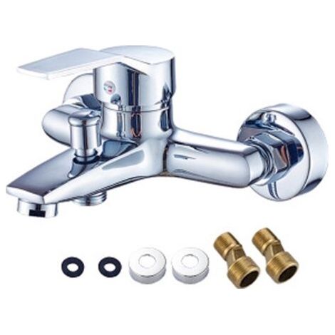 Badewannenarmatur – Duscharmatur – 1/2"-Duschauslass – Hochwertiger Messingkörper und kratzfeste Duscharmatur (1/5)