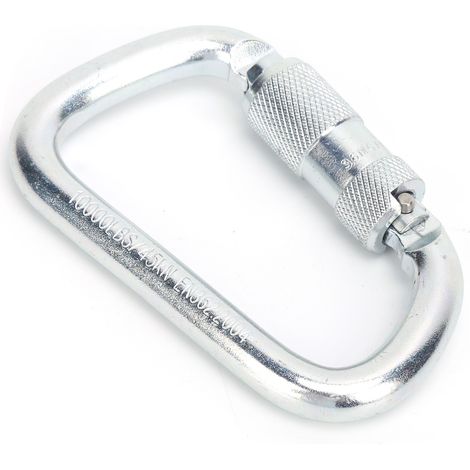 Mousqueton à vis en acier allié, durable, robuste, lisse, ergonomique, sûr et pratique, pour l'escalade et l'alpinisme. (1/5)