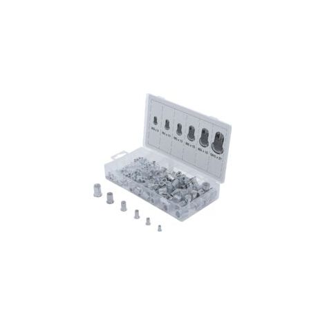 Mezheng – Sortiment mit 150 Aluminium-Nietmuttern – Metrisches Gewinde, Standardsteigung M3 bis M10 – Geeignet für Metall, Kunststoff und Fiberglas – Crezuo (1/4)