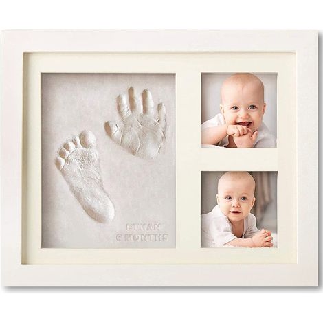 Kit d'empreintes de mains et de pieds pour bébé – Cadre photo souvenir, cadeau pour nouvelle maman, accessoire indispensable pour nouveau-né (1/5)