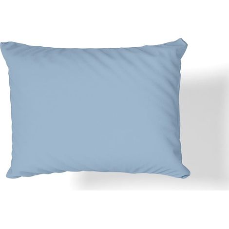 Taie d'oreiller en satin de coton 50x60 bleue