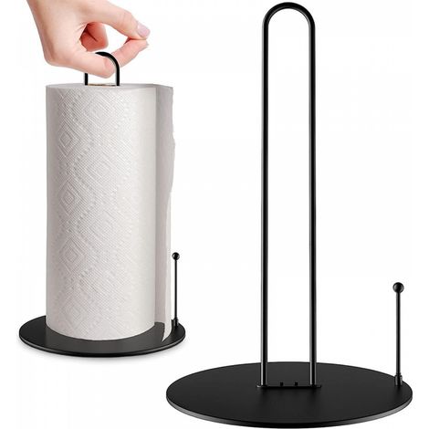 Porte-serviettes lot de 2 noir pour cuisine style rustique (1/5)