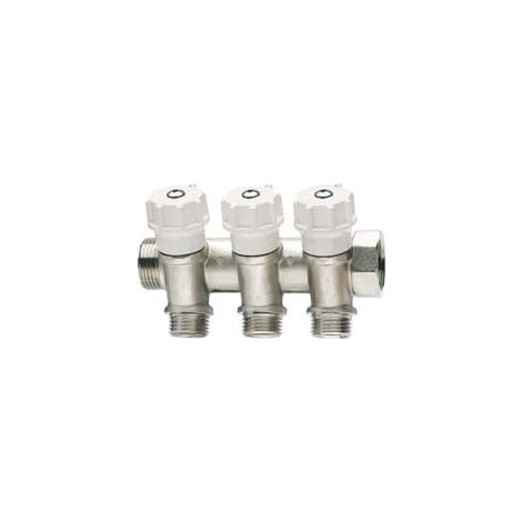 Collecteur de Distribution Modulaire Avec Vannes Art.465 - MM 3/4" - 4 sorties M 1/2"