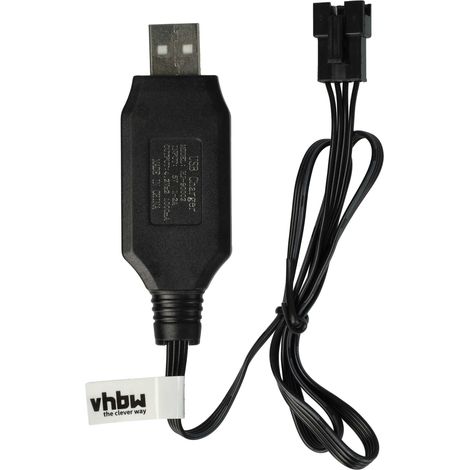 vhbw Charger compatible with SM-4P Plug for RC Batteries with SM-4P Connector, RC Model Construction Battery Packs - 60 cm 7.5 V