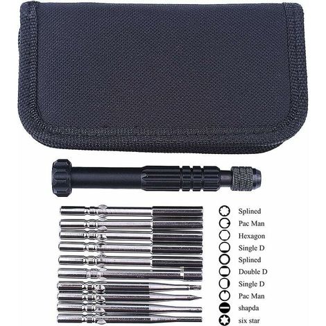 Kit di 10 cacciaviti per la regolazione del carburatore con manico in metallo e borsa per il trasporto per motori a 2 tempi Poulan Artisan - Crezuo