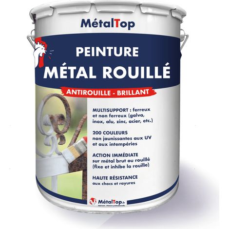 Peinture Metal Rouille - Gris vert - RAL 7009 - 1 L - Métaltop (1/5)