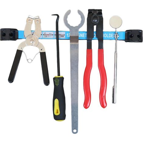 Tool holder bar kit 35×3×2.2cm Magnetic bars Steel Storage accessories Workshop Wall mounting (1/2)