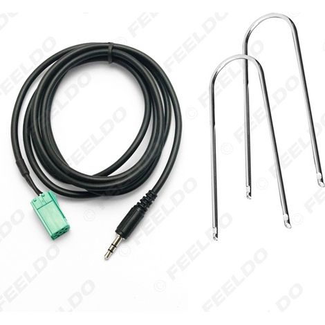 Câble d'entrée AUX 3,5 mm pour câbles de mise à niveau Renault/Clio/Megane/Laguna