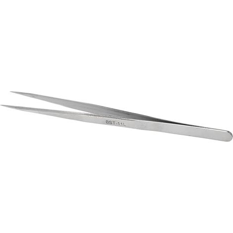 Pince industrielle 11 cm en acier inox haute résistance, anti-usure et anticorrosion, pointe fine pour travaux de précision. (1/5)