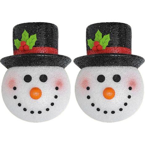 Housse de lampe murale en EVA en forme de tête de bonhomme de neige de Noël (1/5)