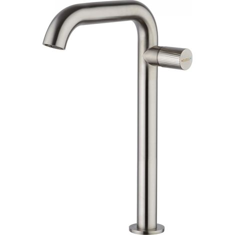 Mitigeur de lavabo haut couleur acier brossé Mamoli Tuttodunpezzo 47160000000A acier inoxydable brossé (1/5)