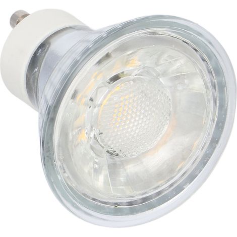 Ampoule LED COB GU10 5W, ampoule spot à luminosité réglable, 220V, lumière blanche chaude 3000K, idéale pour chambre ou bureau.