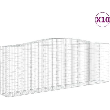 Maison Exclusive - Gabionen mit Hochbogen 10 Stk 400x50x140/160cm