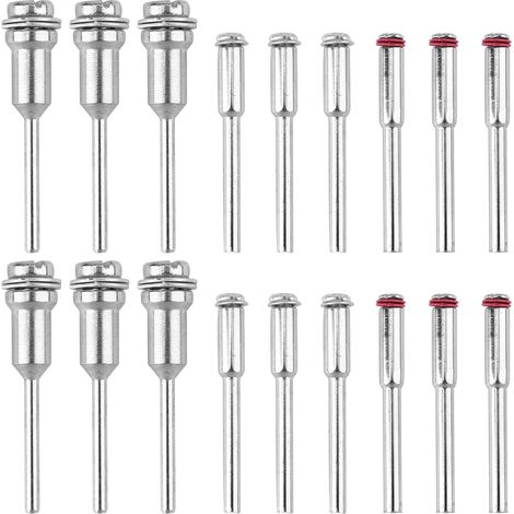 Mandrins à vis en acier 26 pièces pour outils rotatifs multifonctions, porte-disques compatibles pour découpe et polissage en bijouterie et artisanat (1/5)