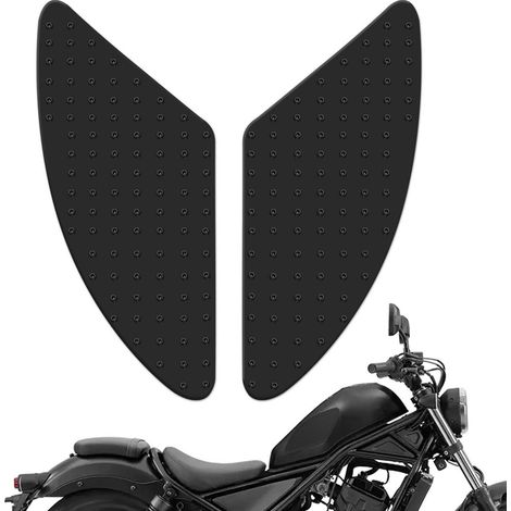 Motorrad Tankpads Gummi Schwarz Anti Rutsch für Honda Suzuki Kawasaki (1/5)
