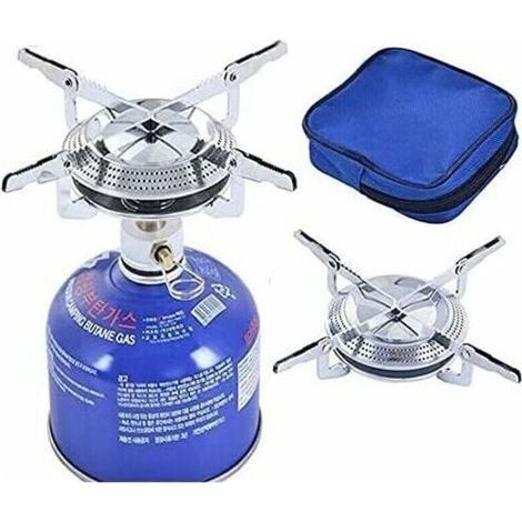 Réchaud à gaz portable pour le camping ou les festivals. Accessoires pour allumage manuel inclus. (1/5)
