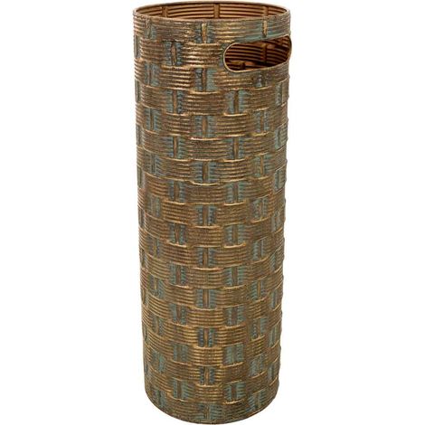 Paragüero de metal marrón 20.5x20.5x50h cm