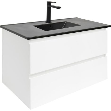 Ensemble meuble avec vasque SAT et mitigeur - B-Way - 79x50x45 - Blanc