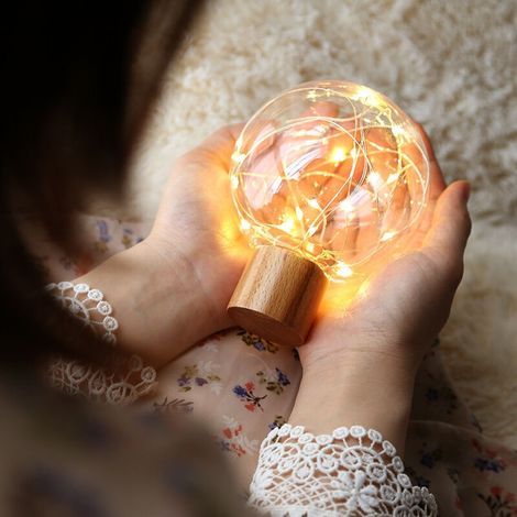 LED cone starry sky light night light USB plug-in night light - large ambient night light for bedroom decoration (1/4)