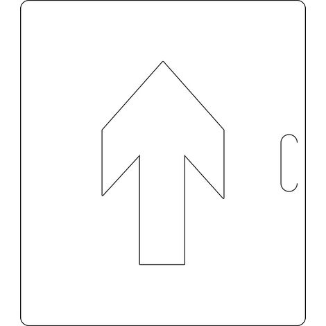 Pochoir pour signalisation horizontale - Fleche 300x500mm - 8006006 (1/3)