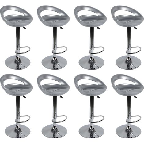 Aqrau  8 Tabouret de bar en ABS de style européen décontracté gris simple (1/5)