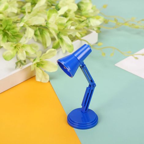 Lampe de bureau LED miniature (bleue), pliable, veilleuse magnétique, lampe de lecture avec pince pour chambre/bureau (1/2)