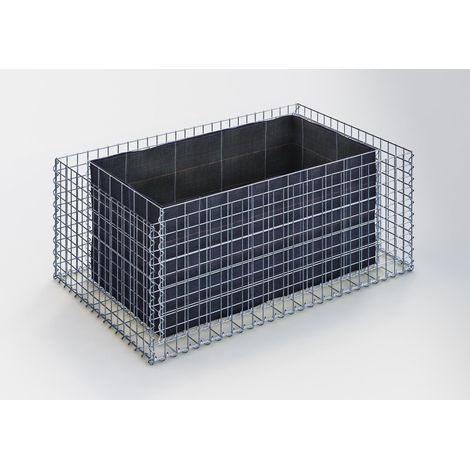 Gabiondeco - Jardinière Gabion. 130 cm x 50 cm x 80 cm (L x H x P). taille des mailles 5 x 5 cm. Épaisseur des parois 10 cm - Made in Germany