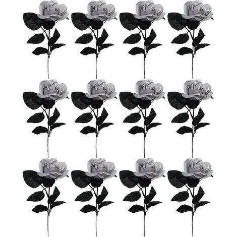 12 roses artificielles réalistes (1/4)