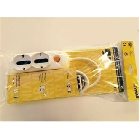 Multipresa 2schuko+4bipasso+cavo 3mt+interruttor fp00521.l.b