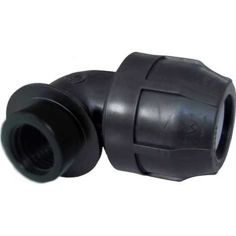 Raccordo a gomito 90° Nupi femmina - diametro 63 mm - 2" in PE 10KGF6320 (1/2)