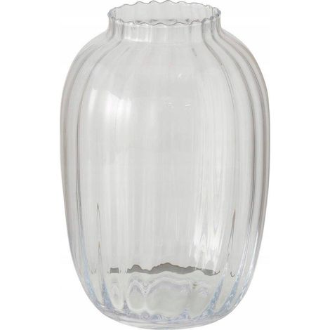 Boltze TRIAL Jarrón decorativo transparente de vidrio 28 cm