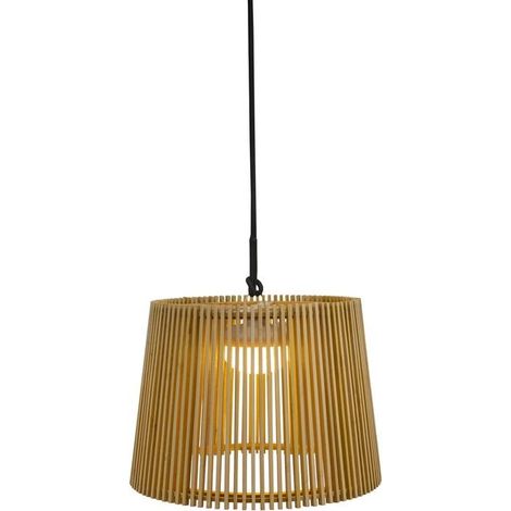 OKINAWA HANG Lampada a sospensione con luce LED calda e batteria ricaricabile. Realizzata in Spagna con fibre naturali (1/2)