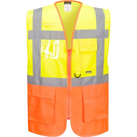 Chaleco Ejecutivo Praga - Talla XS - Amarillo/naranja - Portwest