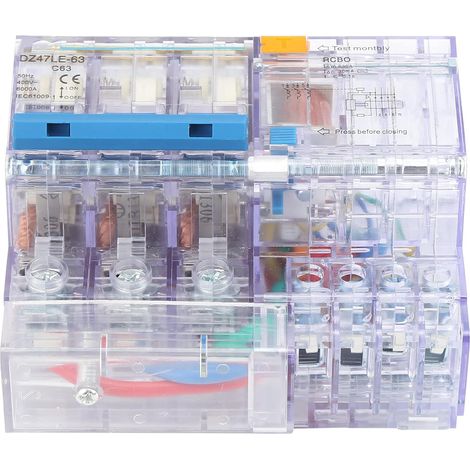 Residual current circuit breaker 3P+N, 63A Galvanized terminals (1/5)