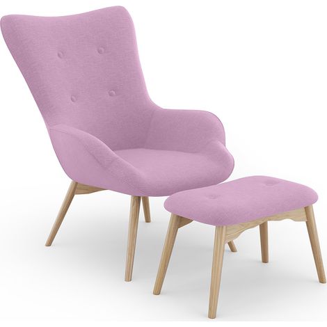 Sillón con Reposapiés - Tapizado en Lino - Huda