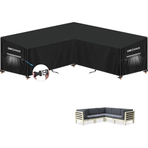 Schutzhülle für Loungemöbel V-Form, wasserdicht, 420D Oxford, 215x215cm (1/5)