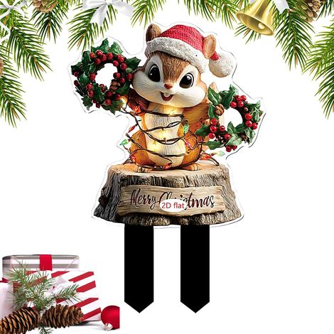 für den Außenbereich Stakes Weihnachten Garten Schilder für