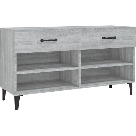 Maison Exclusive - Scarpiera Grigio Sonoma 102x35x55 cm in Legno Multistrato