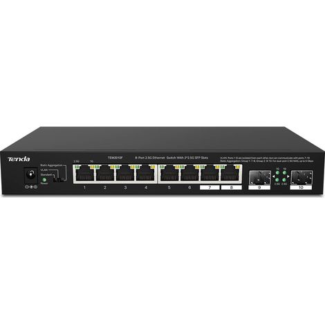 Tenda TEM2010F Switch di Rete Non Gestito 2.5G Ethernet Nero (1/4)